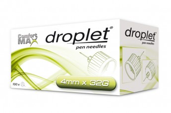 Иглы для инсулиновых шприц-ручек Droplet, 4 мм