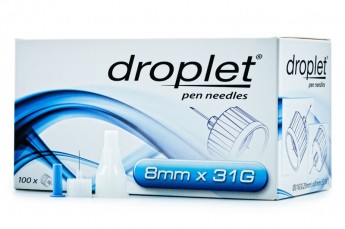 Иголки для инсулиновых шприц-ручек Droplet, 8 мм